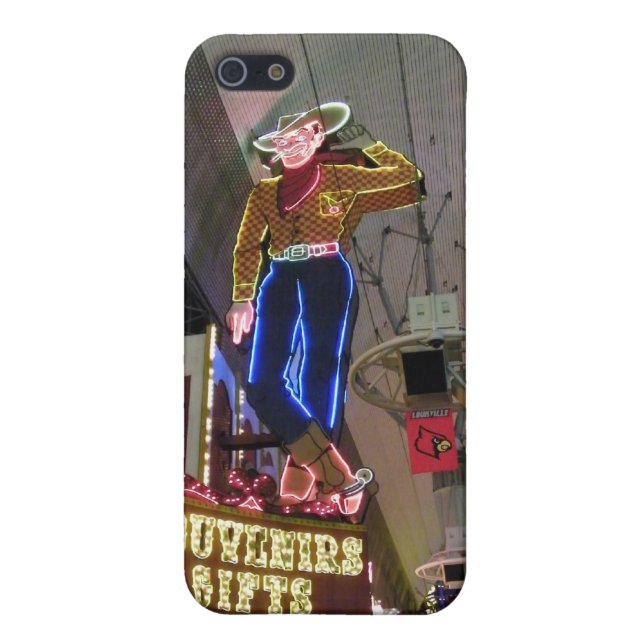Las Vega Cowboy-Leuchtreklame iPhone Hülle (Hinten)