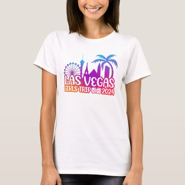 Las Vegas 2024 mit Würfeln und Stadtbild T - Shirt (Vorderseite)