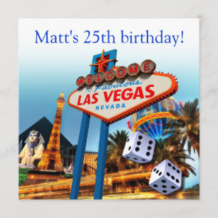 Las Vegas 25. Geburtstagsparty Einladung