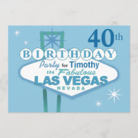 Las Vegas 40. Geburtstag Party - blau