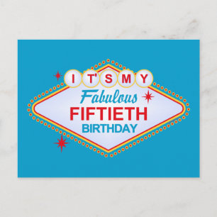 Las Vegas 50. Geburtstag Postkarte