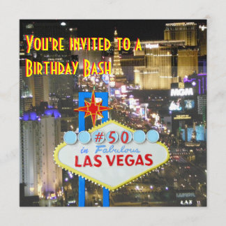 Las Vegas 50. Geburtstagsparty Einladung