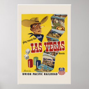 Las Vegas -952 Im Stil der alten Zeit Glücksspiel Poster