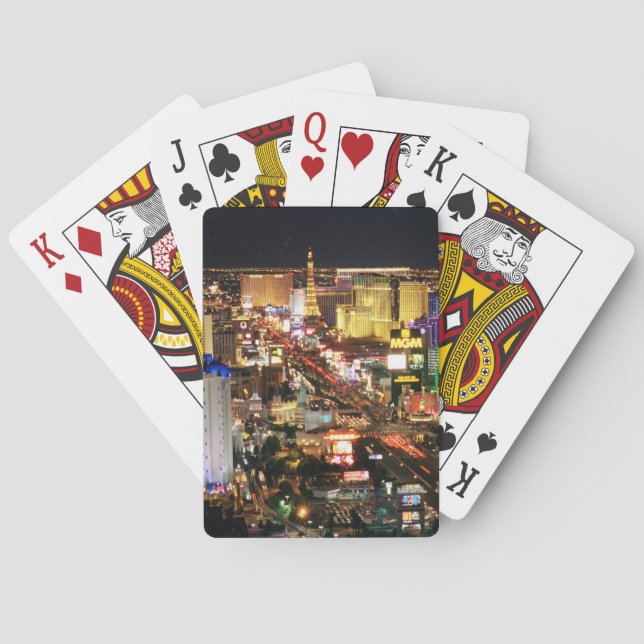 Las Vegas Abend Skyline Playing Cards Spielkarten (Rückseite)
