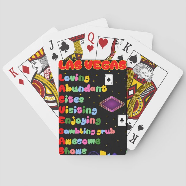Las Vegas Akronym Spielkarten (Rückseite)