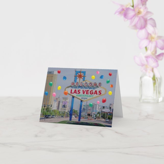 Las Vegas Anniversary Card Karte (Orchidee)