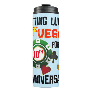 Las Vegas Anniversary Lucky Couple Matching Thermosbecher