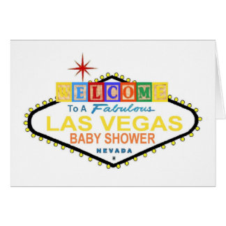 Las Vegas Baby Blocks Baby Duschkarte