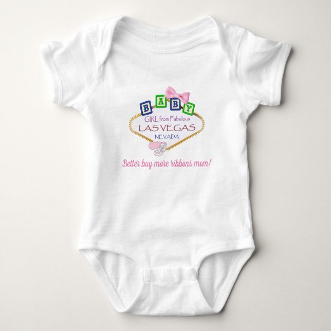Las Vegas Baby Jersey Bodysuit Strampler (Vorderseite)