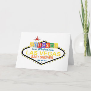 Las Vegas Baby Shower Blocks Card Einladung
