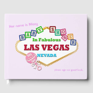 Las Vegas Baby Shower GIRL Gästebuch
