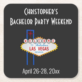 Las Vegas Bachelor Party Trip Gefallen Rechteckiger Pappuntersetzer