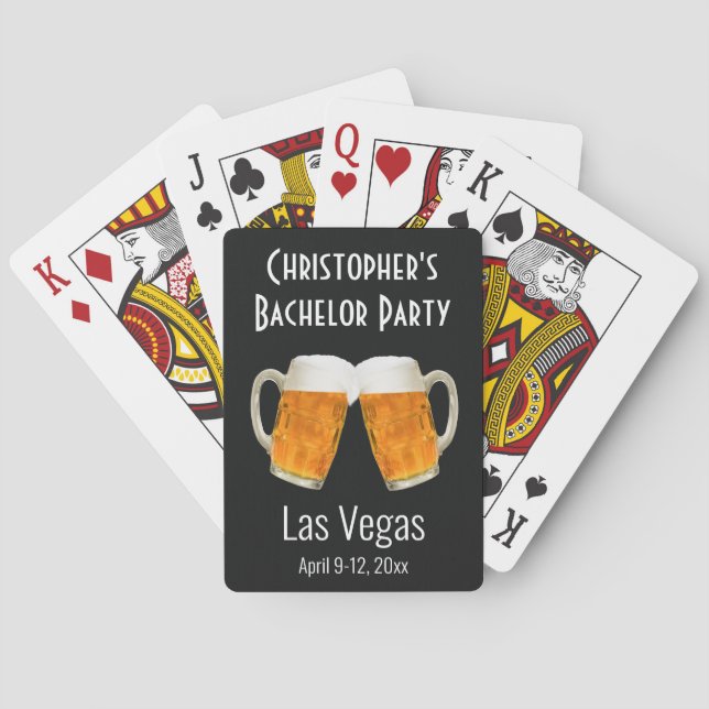 Las Vegas Bachelor Party Trip Gefallen Spielkarten (Rückseite)