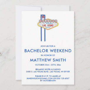 Las Vegas Bachelor Party Wedding Trip Einladung