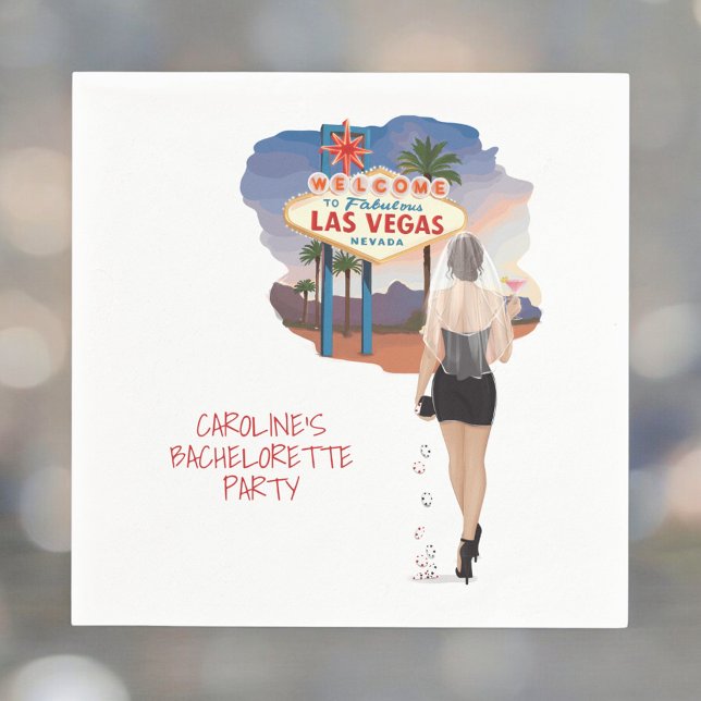 Las Vegas Bachelorette Braun Haarbrücke Serviette (Von Creator hochgeladen)
