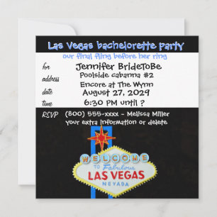 Las Vegas Bachelorette Final Flat Einladung