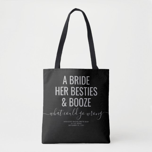 Las Vegas Bachelorette Funny Bride Besties Booze (Vorderseite)