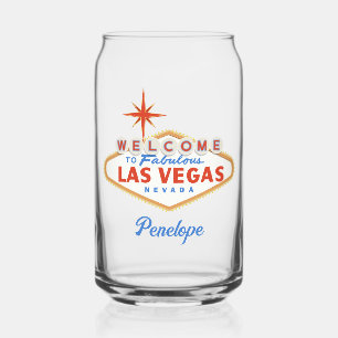 Las Vegas Bachelorette Individuelle Name Glassware Dosenglas