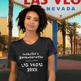 Las Vegas Bachelorette Schwarzer Name T-Shirt