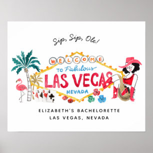 Las Vegas Bachelorette Weekend Begrüßungszeichen Poster
