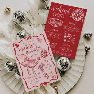 Las Vegas Bachelorette Weekend Itinerary Party Einladung