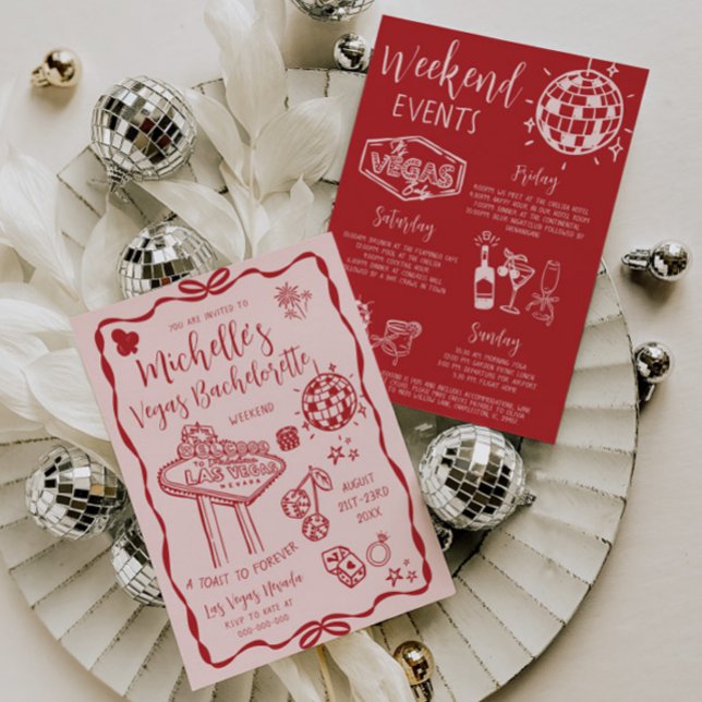 Las Vegas Bachelorette Weekend Itinerary Party Einladung (Von Creator hochgeladen)