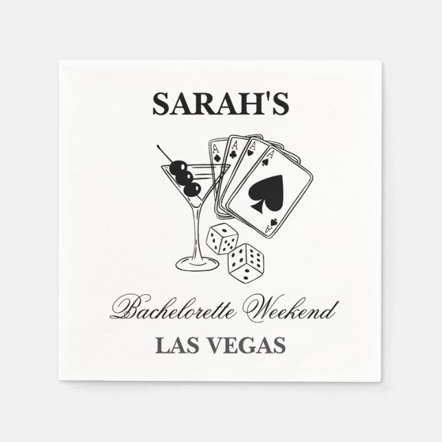 Las Vegas Bachelorette Weekend Party Serviette (Vorderseite)