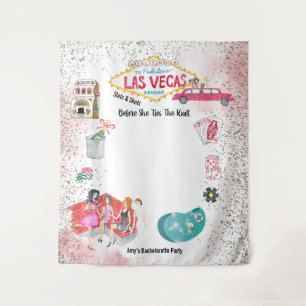 Las Vegas Bachelorette Weekend Wasserfarbe Wandteppich