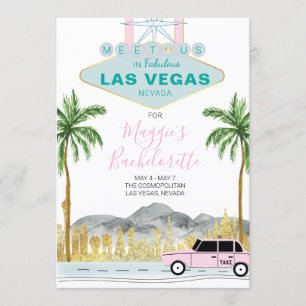 Las Vegas Bachelorette Wochenende Einladung