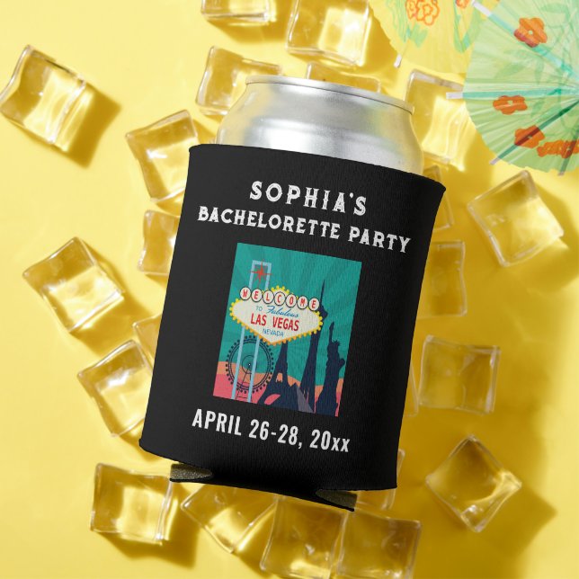 Las Vegas Bacherolette Party Gastgeschenk Hochzeit Dosenkühler (In Situ Sommer)