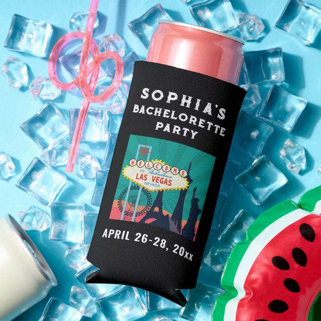 Las Vegas Bacherolette Party Gastgeschenk Hochzeit Selters Dosenkühler (In Situ Sommer)