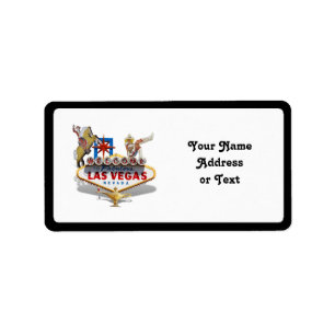 Las Vegas Begrüßungszeichen Adressaufkleber