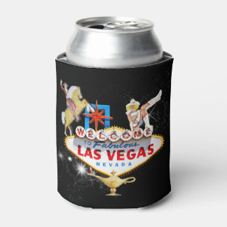 Las Vegas Begrüßungszeichen auf Starry Background Dosenkühler