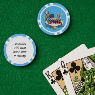 Las Vegas Begrüßungszeichen Pokerchips