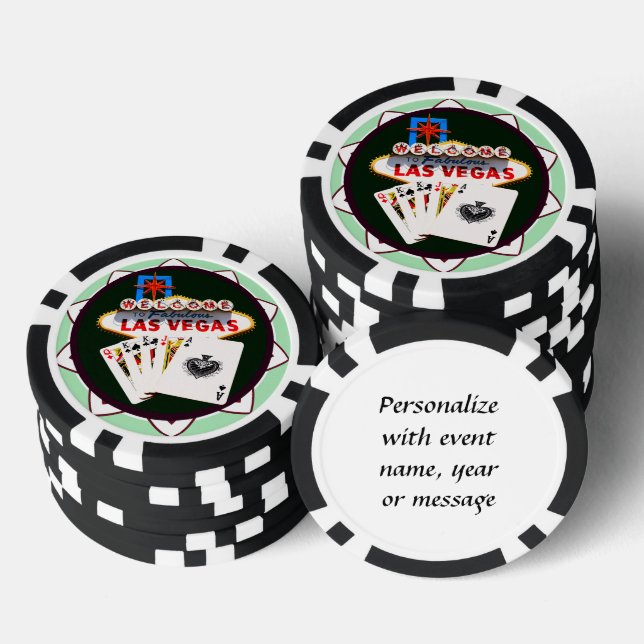 Las Vegas Begrüßungszeichen Pokerchips (Stapel)