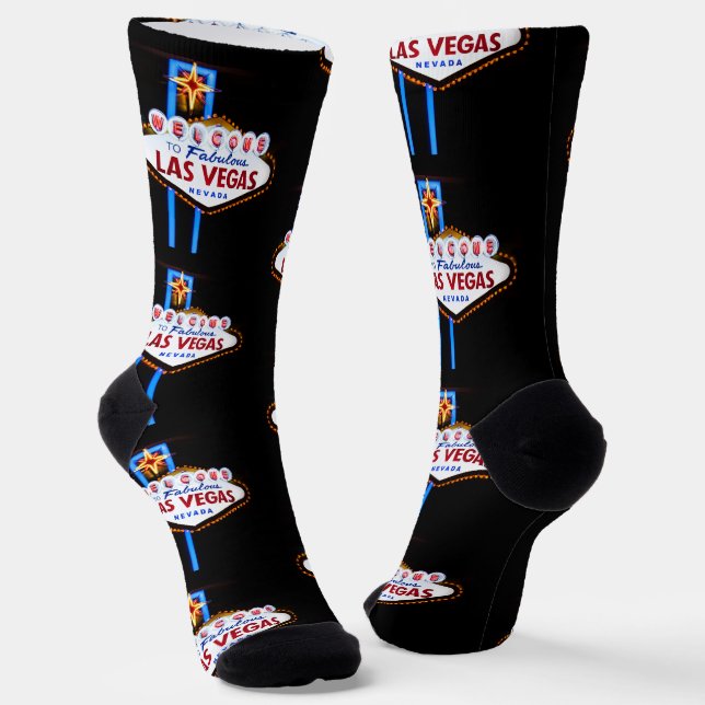 Las Vegas Begrüßungszeichen Socken (Gewinkelt)
