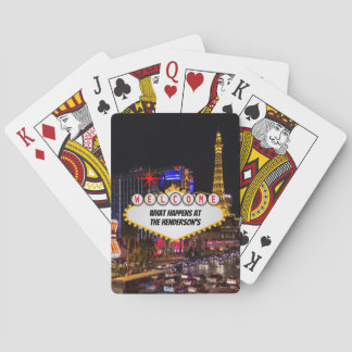 Las Vegas bei der Nacht Dein Text Spielkarten
