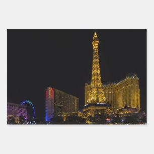 Las Vegas bei Nacht Skyline Geschenkpapier Set