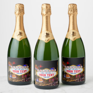 Las Vegas bei Nacht Willkommen Unterschreiben Sie