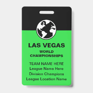 Las Vegas Billard-Meisterschaft Bulk-Team-Abzeiche Ausweis