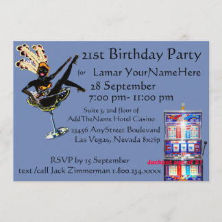 Las Vegas Birthday Boys Night Out Einladung