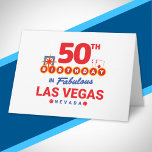 Las Vegas Birthday Party - 50th Birthday In Vegas Karte<br><div class="desc">50th birthday in Vegas? This Welcome to Las Vegas sign style design is the perfekt way for a 50 year old to celebrate with a birthday party in Vegas! Great for a girls' trip or birthday squad coming to Vegas for a weekend getaway or vacation. Feature "50th Birthday in Fabulous...</div>