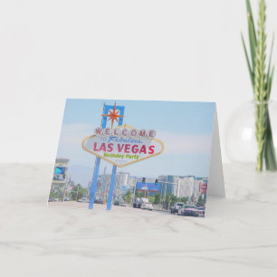 Las Vegas Birthday Party Card Karte