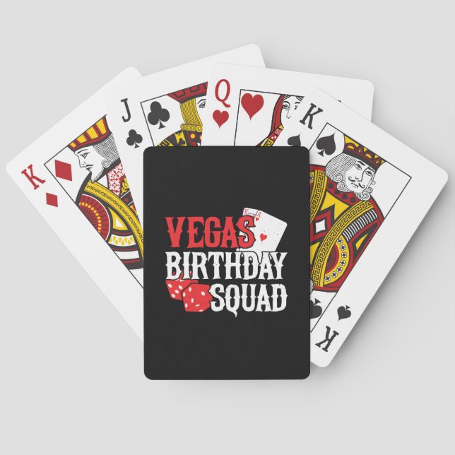 Las Vegas Birthday - Party in Vegas Birthday Squad Spielkarten (Rückseite)