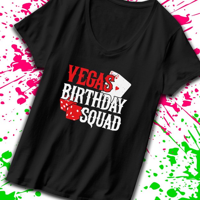 Las Vegas Birthday - Party in Vegas Birthday Squad T-Shirt (Von Creator hochgeladen)