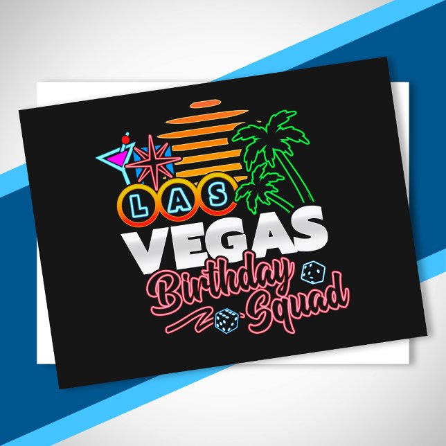 Las Vegas Birthday - Vegas Birthday Squad Postkarte (Von Creator hochgeladen)