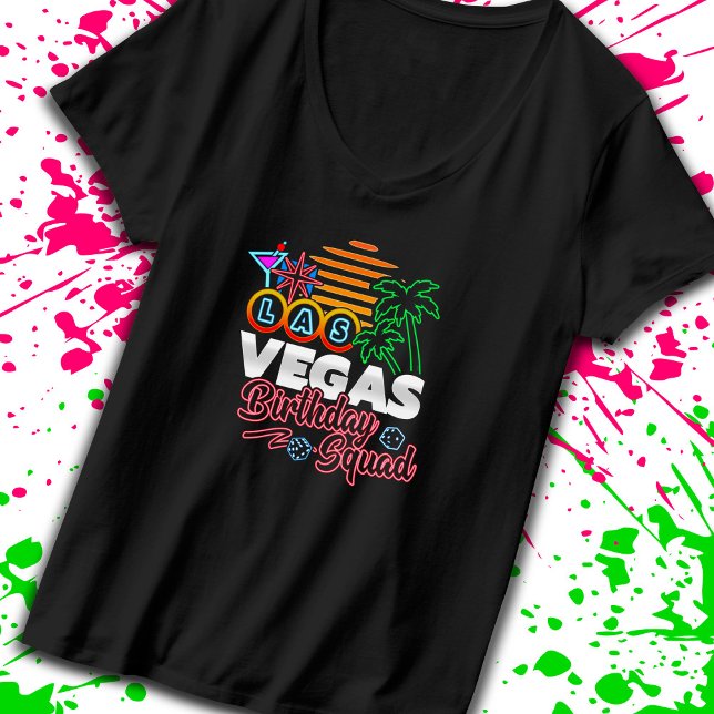 Las Vegas Birthday - Vegas Birthday Squad T-Shirt (Von Creator hochgeladen)