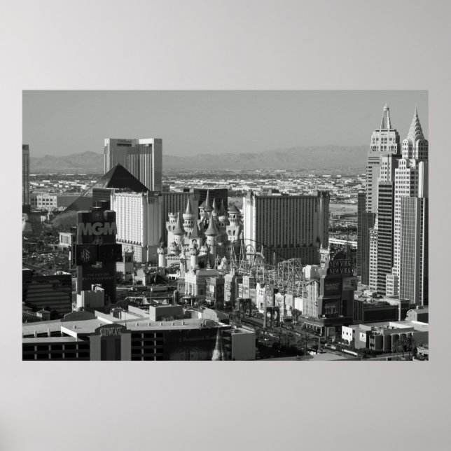 Las Vegas Black and White Foto Poster (Vorne)