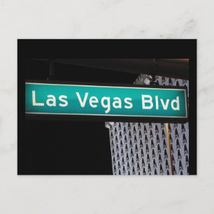 Las Vegas Boulevard Street Sign Postkarten
