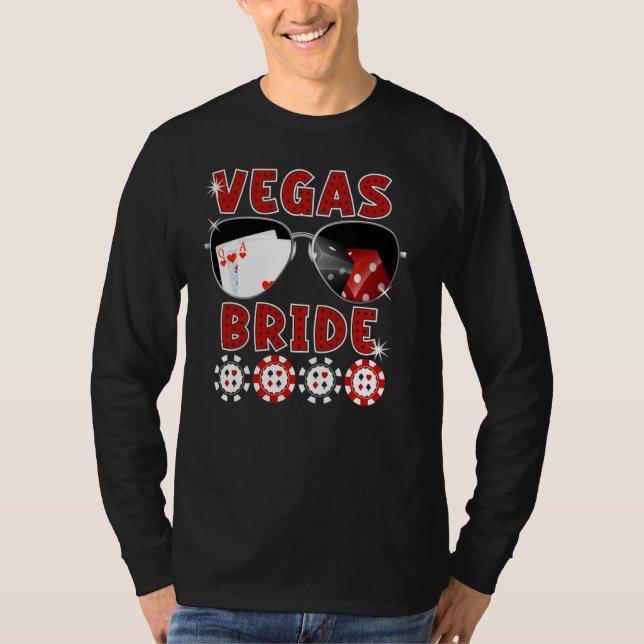 Las Vegas Bride Wedding T-Shirt Junggeselinnen-Abs (Vorderseite)